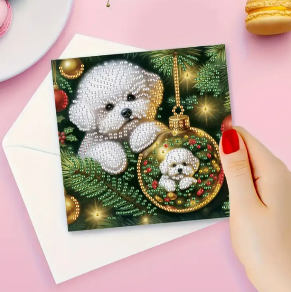 Diamond Painting 6 Stück Weihnachts-Karten